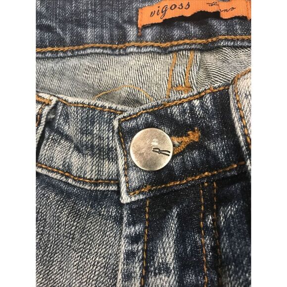 Vigoss Stretch Slim Boot‎ Sz 1/2 Inseam 32 Embellished Stretch Jeans Womens - Picture 8 of 12